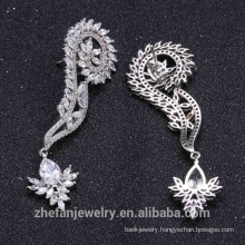 new arrivals 2018 fashion design high quality cubic zirconia stone earrings